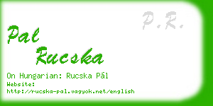 pal rucska business card